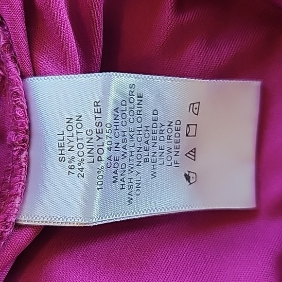 ISAAC Mizrahi Live Pink Purple Lace Sleeveless Midi Dress Size S - Picture 9 of 10